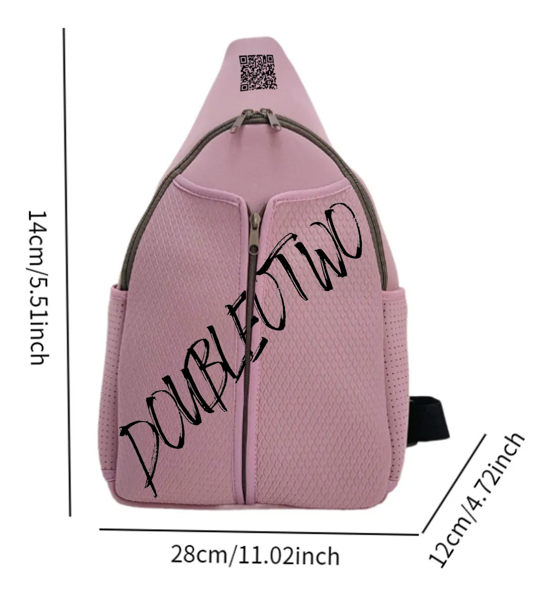 Doubleotwo's Neoprene Backpack or Shoulder Bag with Paddle & Water Bottle Pockets.- The Colors of Pickleball Collection, Light, Stylish & Protective