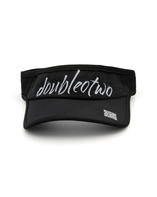 Doubleotwo Pickleball Visor Black – UPF 50+ Sun Protection with Bold Branding, Adjustable