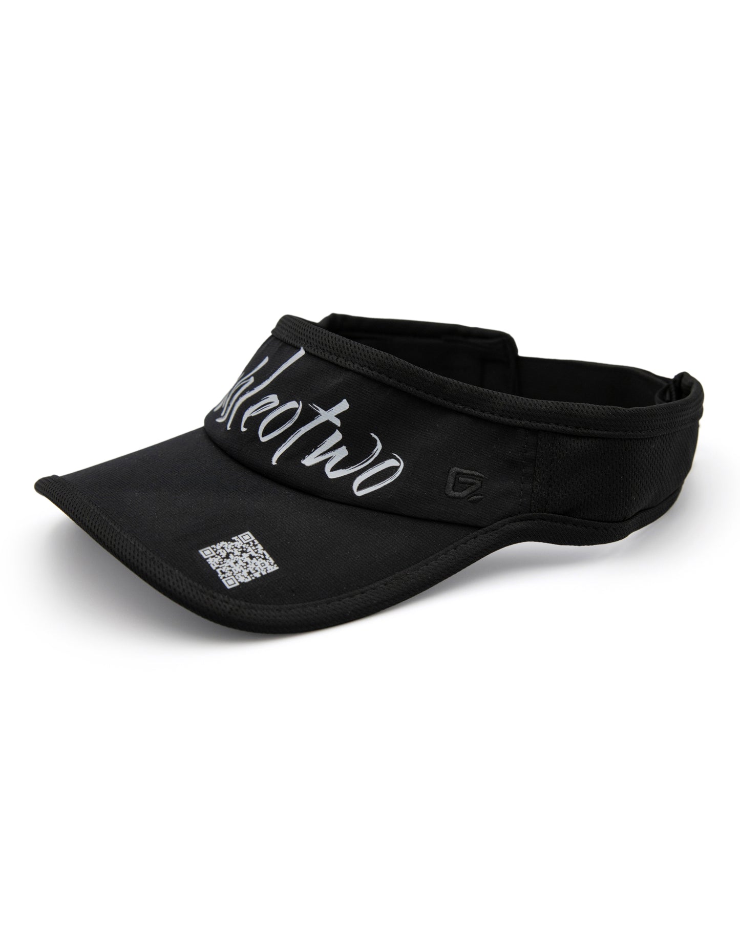 Doubleotwo Pickleball Visor Black – UPF 50+ Sun Protection with Bold Branding, Adjustable