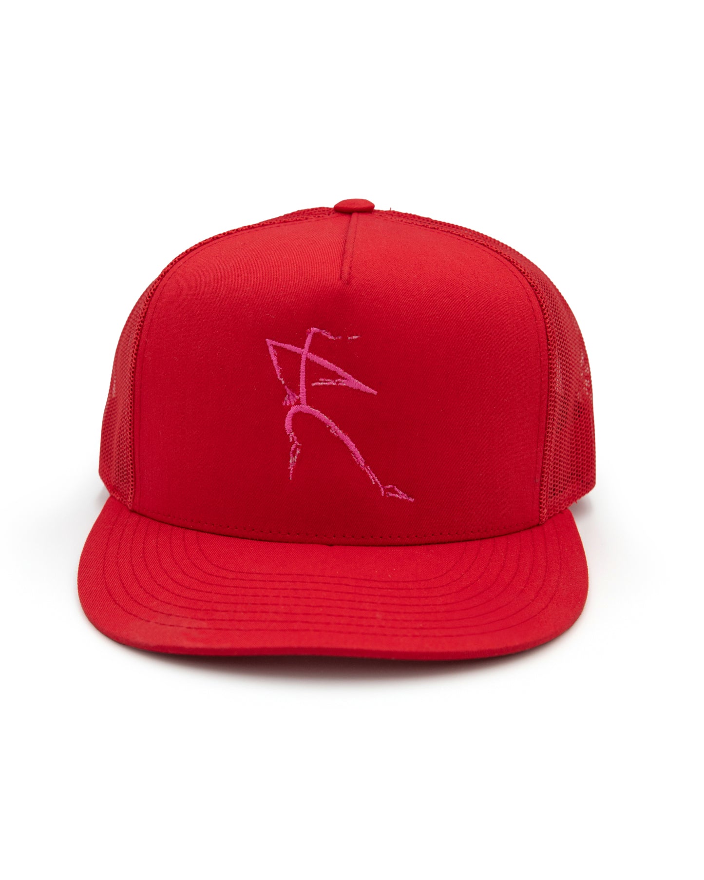 The Muse Collection - Trucker Cap Mesh Breathable back, Black/Red/Deep blue