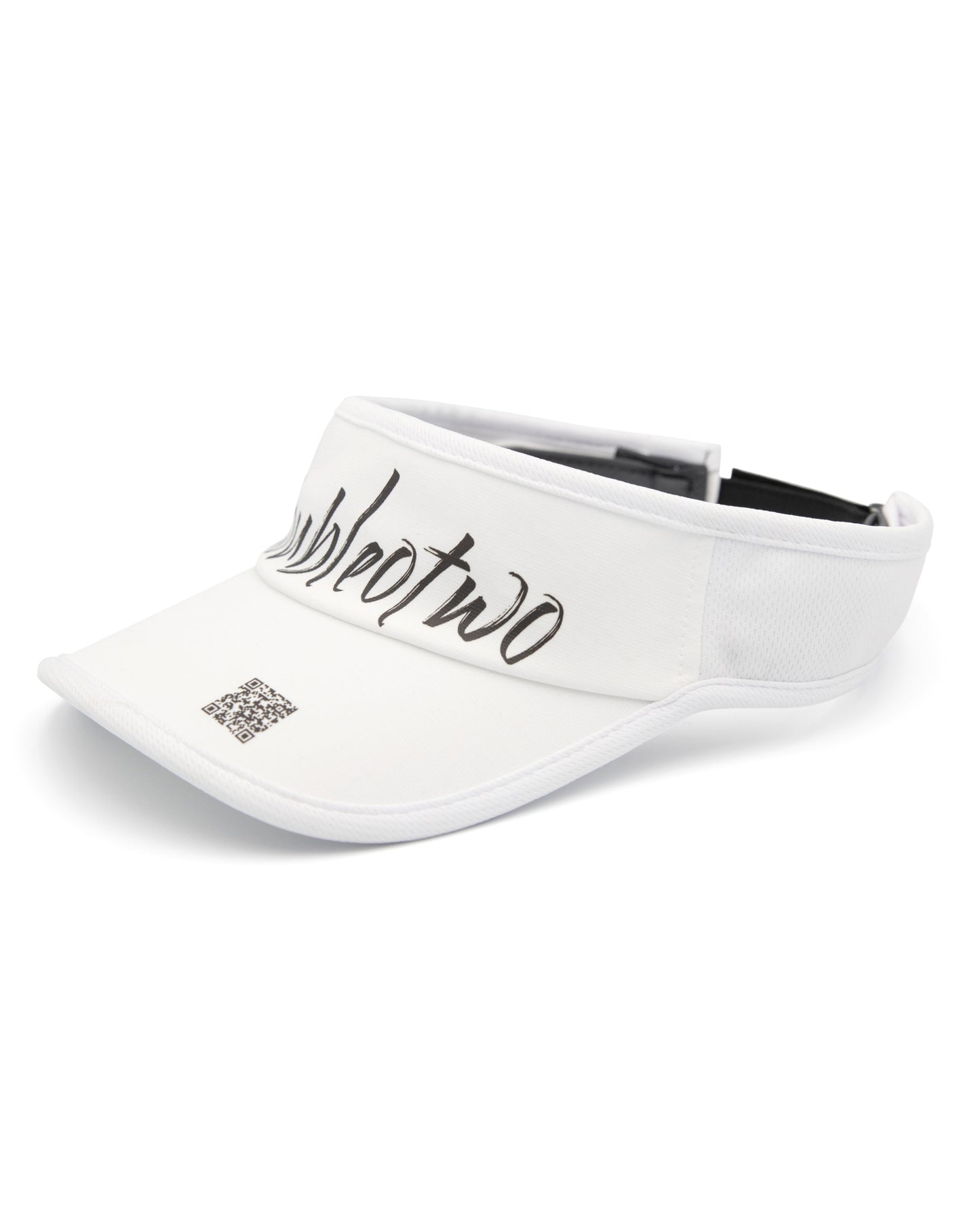 Doubleotwo Pickleball Visor White – UPF 50+ Sun Protection with Bold Branding. Adjustable.